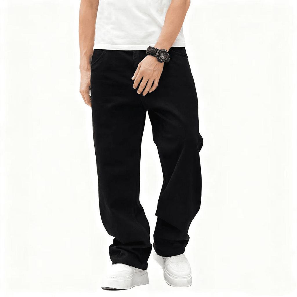 Relaxed Fit Straight-Leg Denim Jeans